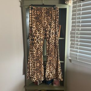 Animal Print Bell Bottoms NWOT